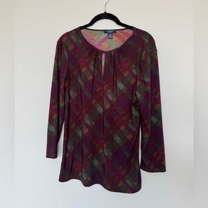 Chaps Women's Plaid Top